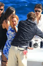 LINDSAY LOHAN Leaves Eden Roc Hotel in Antibes 05/21/2016