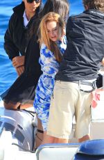 LINDSAY LOHAN Leaves Eden Roc Hotel in Antibes 05/21/2016