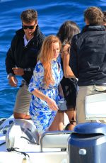 LINDSAY LOHAN Leaves Eden Roc Hotel in Antibes 05/21/2016