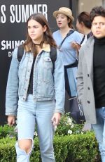 MAIA MITCHELL in Ripped Jeans Out in West Hollywood 05/25/2016