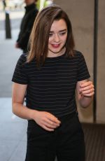 MAISIE WILLIAMS Arrives at BBC Radio 1 Studios in London 05/05/2016