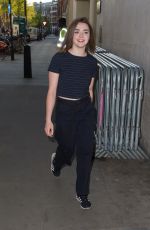 MAISIE WILLIAMS Arrives at BBC Radio 1 Studios in London 05/05/2016