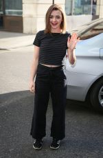 MAISIE WILLIAMS Arrives at BBC Radio 1 Studios in London 05/05/2016
