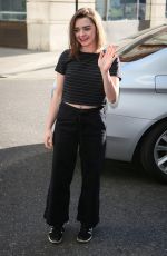 MAISIE WILLIAMS Arrives at BBC Radio 1 Studios in London 05/05/2016
