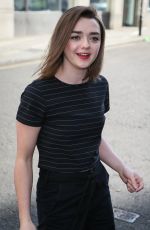 MAISIE WILLIAMS Arrives at BBC Radio 1 Studios in London 05/05/2016