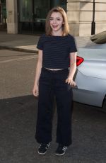 MAISIE WILLIAMS Arrives at BBC Radio 1 Studios in London 05/05/2016