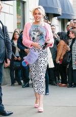 MILEY CYRUS Out and About in New York 05/16/2016