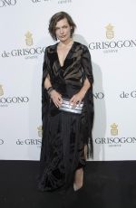 MILLA JOVOVICH at De Grisogono Party at Cannes Film Festival 05/17/2016