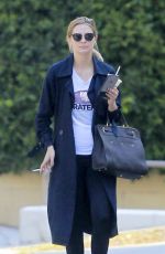 MISCHA BARTON Takes Her Dog for a Walk in Hollywood 05/10/2016