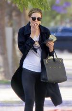 MISCHA BARTON Takes Her Dog for a Walk in Hollywood 05/10/2016
