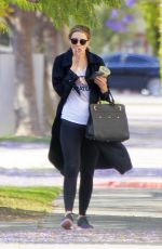 MISCHA BARTON Takes Her Dog for a Walk in Hollywood 05/10/2016