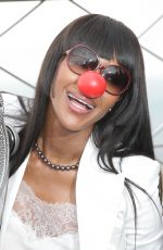 NAOMI CAMPBELL Lights Empire State Building in Honor of Red Nose Day in New York 05/24/2016