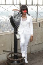 NAOMI CAMPBELL Lights Empire State Building in Honor of Red Nose Day in New York 05/24/2016