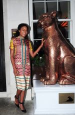 NAOMIE HARRIS Celebrates Her Birthday at 34 Restaurant in London 05/14/2016
