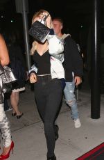 NICOLA PELTZ and Justin Bieber at Mastros Steakhouse in Beverly Hills 05/25/2016