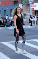 NINA AGDAL at Soul Cycle in New York 05/12/2016