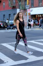 NINA AGDAL at Soul Cycle in New York 05/12/2016