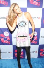 NINA AGDAL at Swatch Times Square Store Opening in New York 05/03/2016