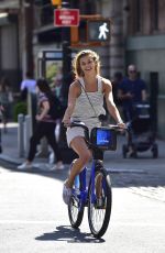 NINA AGDAL Riding a Bicycle in New York 05/12/2016