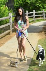 OLIVIA MUNN Walks Her Dog Out in Atlanta 05/18/2016