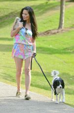 OLIVIA MUNN Walks Her Dog Out in Atlanta 05/18/2016