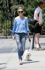 OLIVIA PALERMO Walks Her Dog Out in New York 05/28/2016