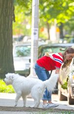 OLIVIA WILDE Walks Her Dog Out in New York 05/23/2016