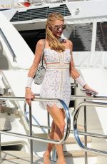 PARIS HILTON Leaves a Private Yacht in Cannes 05/17/2016