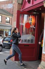 PERRIE EDWARDS Running Into Hannahhannah Restaurant in Newcastle 05/31/2016