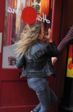 PERRIE EDWARDS Running Into Hannahhannah Restaurant in Newcastle 05/31/2016