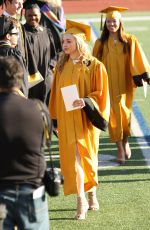 PEYTON LIST at Her High School Graduation in Oak Park 05/26/2016
