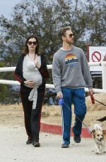 Pregnant ANNE HATHAWAY Out Hiking in Los Angeles 05/09/2016