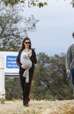 Pregnant ANNE HATHAWAY Out Hiking in Los Angeles 05/09/2016
