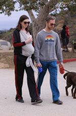 Pregnant ANNE HATHAWAY Out Hiking in Los Angeles 05/09/2016