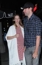 Pregnant EMILY BLUNT and John Krasinski out to Dinner in Studio City 05/24/2016