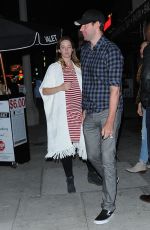 Pregnant EMILY BLUNT and John Krasinski out to Dinner in Studio City 05/24/2016