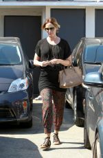 Pregnant EMILY BLUNT at a Salon in West Hollywood 05/27/2016