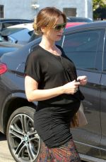 Pregnant EMILY BLUNT at a Salon in West Hollywood 05/27/2016