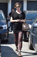 Pregnant EMILY BLUNT at a Salon in West Hollywood 05/27/2016