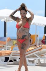 Pregnant SALLIE AXL in Bikini at a Pool in Tenerife 05/11/2016