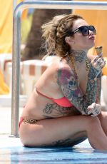 Pregnant SALLIE AXL in Bikini at a Pool in Tenerife 05/11/2016