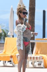 Pregnant SALLIE AXL in Bikini at a Pool in Tenerife 05/11/2016