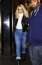 RITA ORA Arrives at Carlyle Hotel in New York 04/30/2016