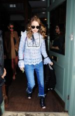 ROSIE FORTESCUE at Ivy Chelsea Gardens in London 05/01/2016