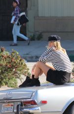 ROSIE HUNTIGNTON-WHITELEY on the Set of a Photoshoot in Los Angeles 05/26/2016