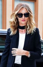 ROSIE HUNTINGTON-WHITELEY Arrives at a Meeting in Soho 04/30/2016