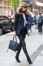 ROSIE HUNTINGTON-WHITELEY Arrives at a Meeting in Soho 04/30/2016