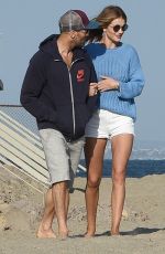 ROSIE HUNTINGTON-WHITELEY on the Beach in Malibu 05/29/2016