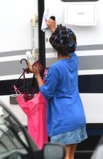 ROXANNE PALLETT on the Set of 