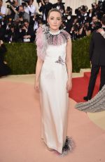 SAOIRSE RONAN at Costume Institute Gala 2016 in New York 05/02/2016